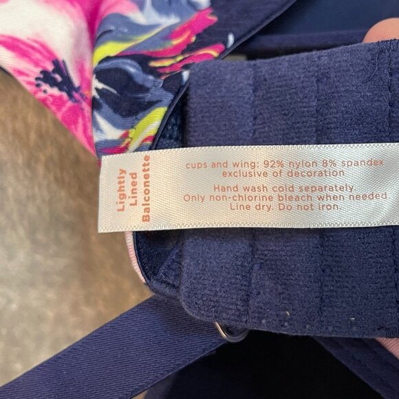 Cacique Women Floral Full Coverage Wide Strap Lightly Lined Balconette 42D - Picture 9 of 10